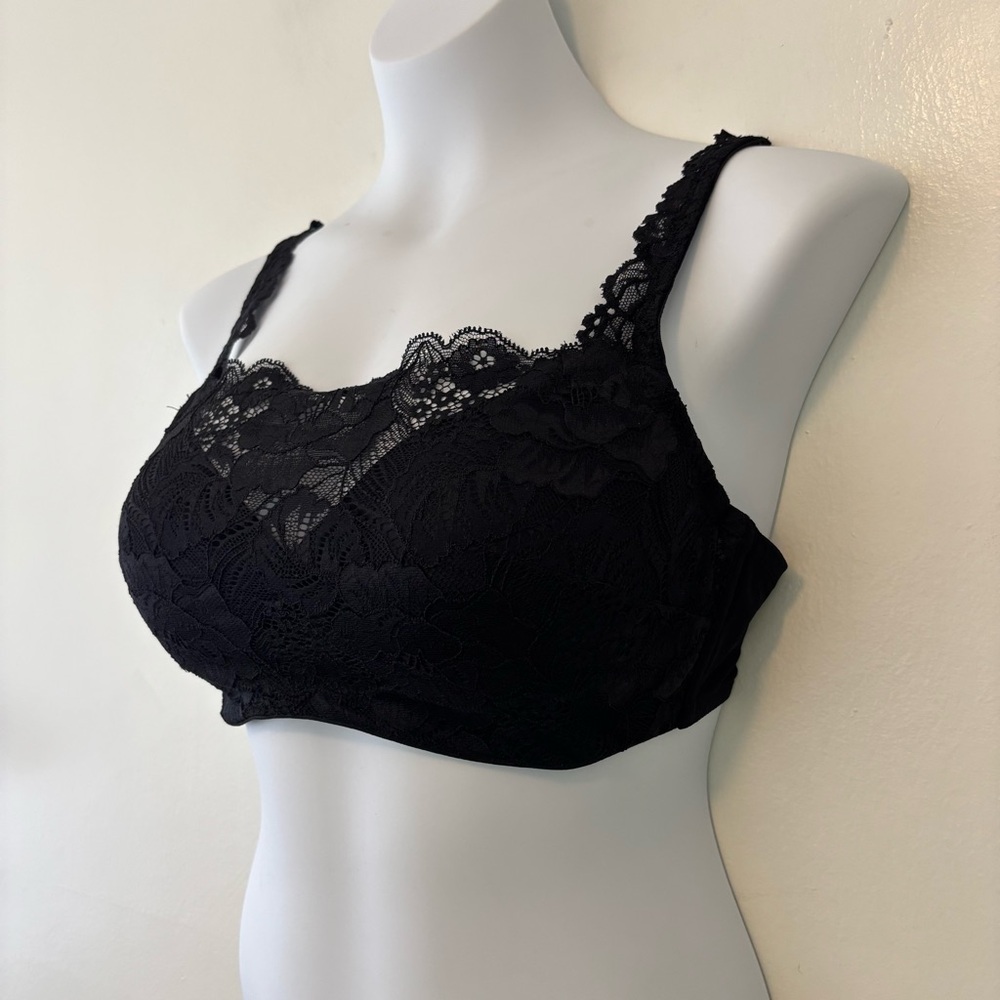 Soma faux cami black lace underwire bra size 38C - Picture 2 of 7